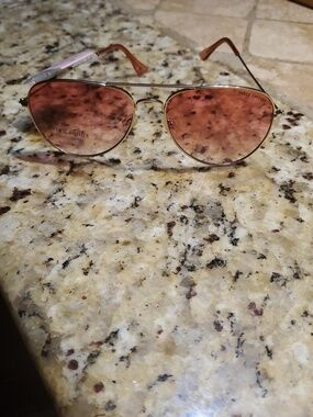 NEW Juicy Couture Pink Aviator Sunglasses NWT Sheer Summer Sun Beach